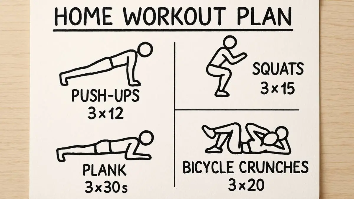Home Workout Plan for Beginners to Build Strength & Fitness